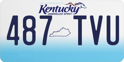 KY license plate 487TVU