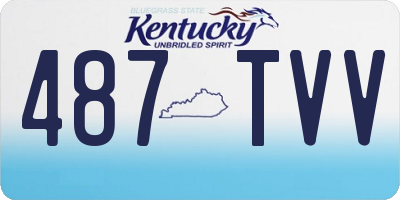 KY license plate 487TVV