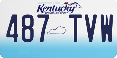 KY license plate 487TVW