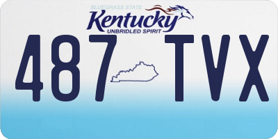 KY license plate 487TVX