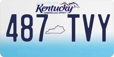 KY license plate 487TVY