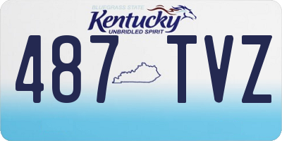 KY license plate 487TVZ