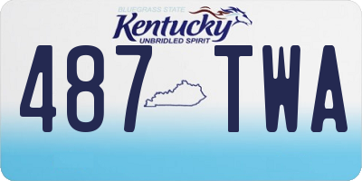 KY license plate 487TWA