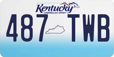 KY license plate 487TWB