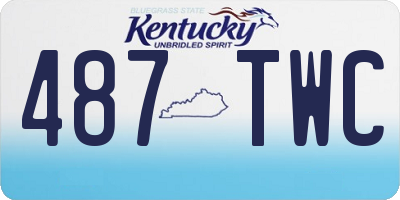 KY license plate 487TWC