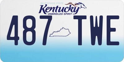 KY license plate 487TWE