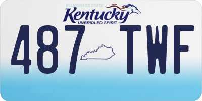 KY license plate 487TWF
