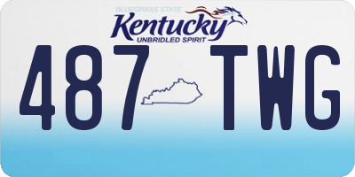 KY license plate 487TWG