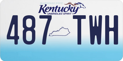 KY license plate 487TWH