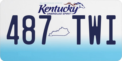 KY license plate 487TWI