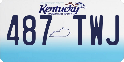 KY license plate 487TWJ