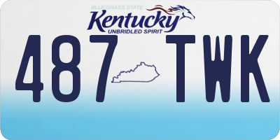 KY license plate 487TWK