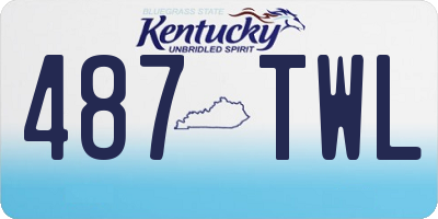 KY license plate 487TWL