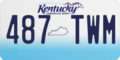 KY license plate 487TWM