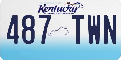 KY license plate 487TWN