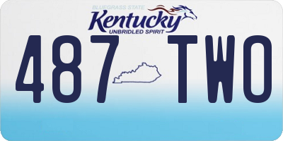 KY license plate 487TWO