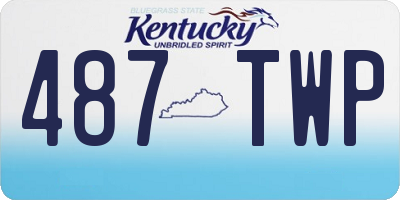 KY license plate 487TWP