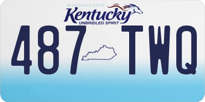 KY license plate 487TWQ
