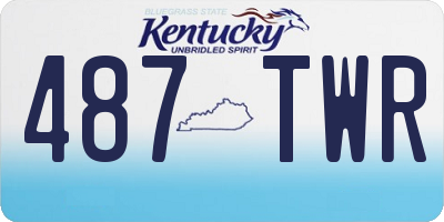 KY license plate 487TWR