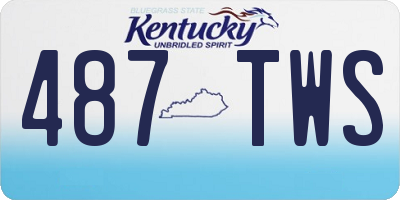 KY license plate 487TWS
