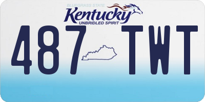 KY license plate 487TWT