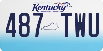 KY license plate 487TWU