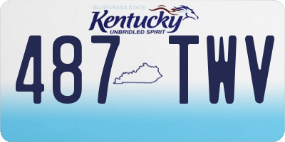 KY license plate 487TWV