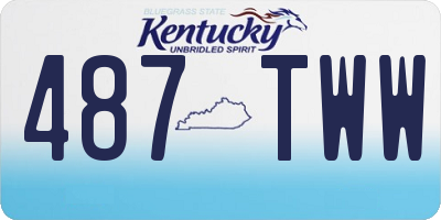 KY license plate 487TWW