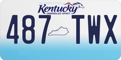 KY license plate 487TWX