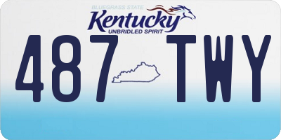 KY license plate 487TWY