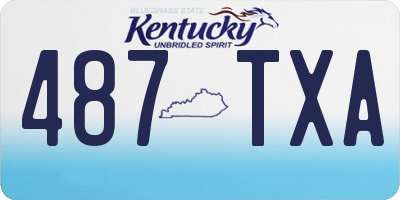 KY license plate 487TXA