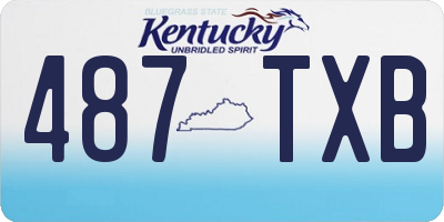 KY license plate 487TXB