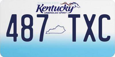 KY license plate 487TXC