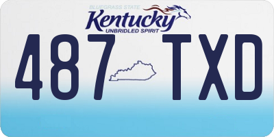 KY license plate 487TXD