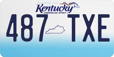 KY license plate 487TXE