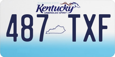 KY license plate 487TXF