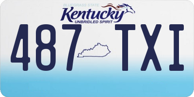 KY license plate 487TXI
