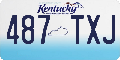 KY license plate 487TXJ