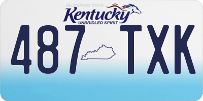 KY license plate 487TXK
