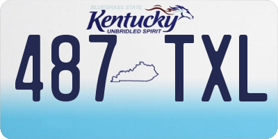 KY license plate 487TXL