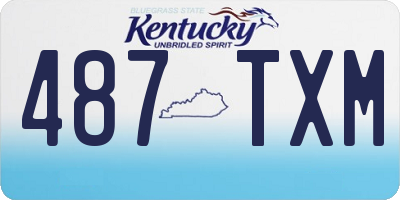 KY license plate 487TXM
