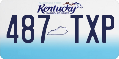 KY license plate 487TXP