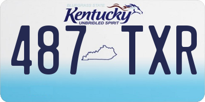KY license plate 487TXR