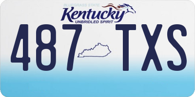 KY license plate 487TXS