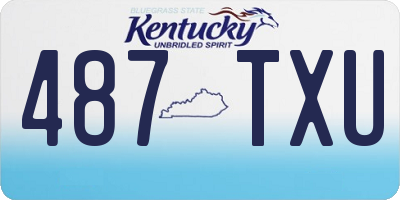 KY license plate 487TXU