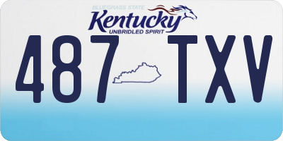 KY license plate 487TXV