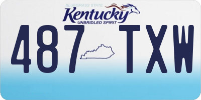 KY license plate 487TXW