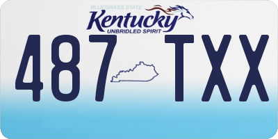 KY license plate 487TXX