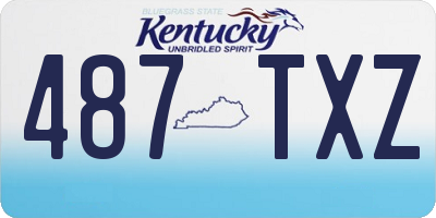 KY license plate 487TXZ