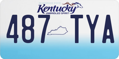 KY license plate 487TYA